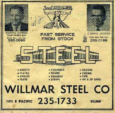 Willmar Steel phonebook Ad